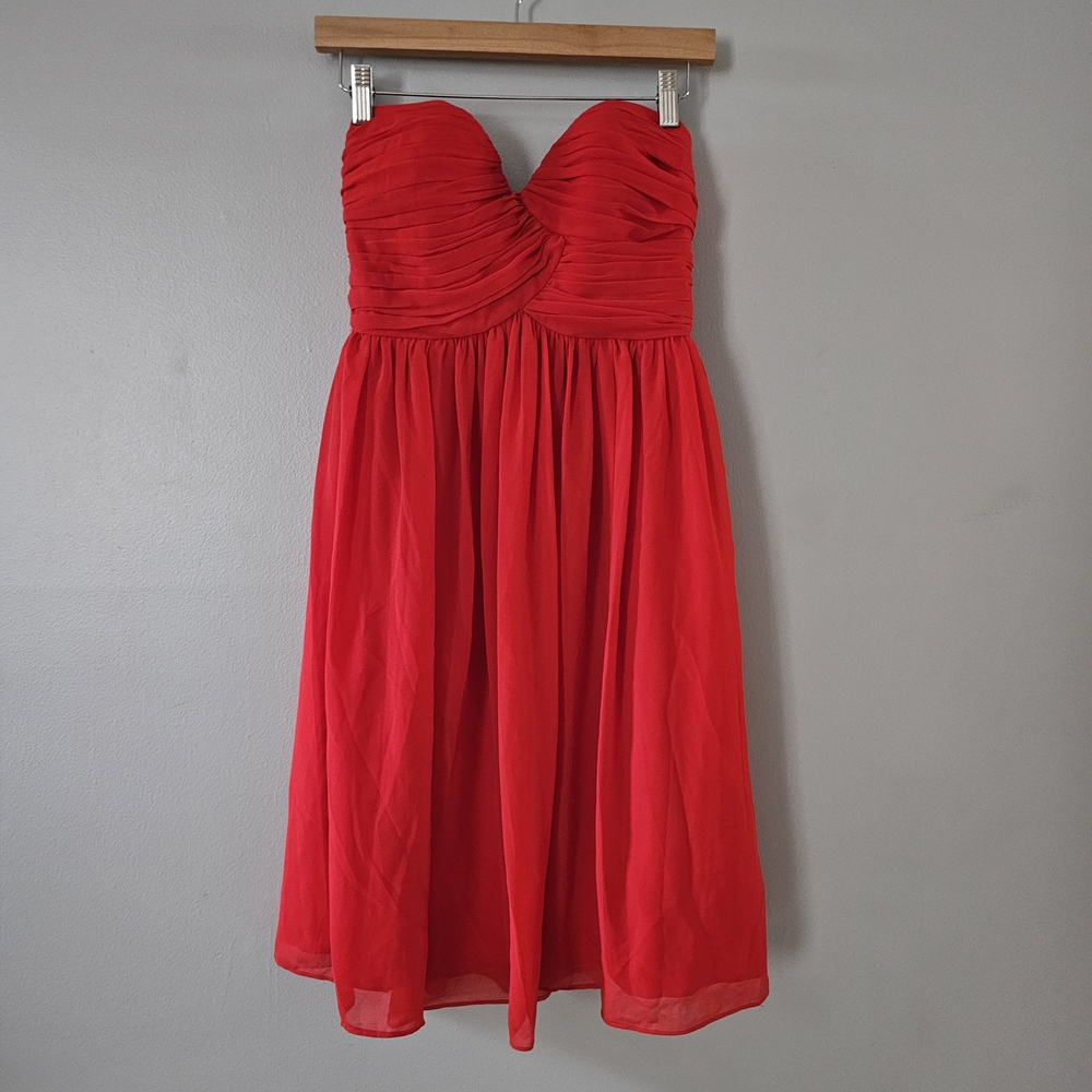 Donna Morgan Vibrant Red Strapless Dress